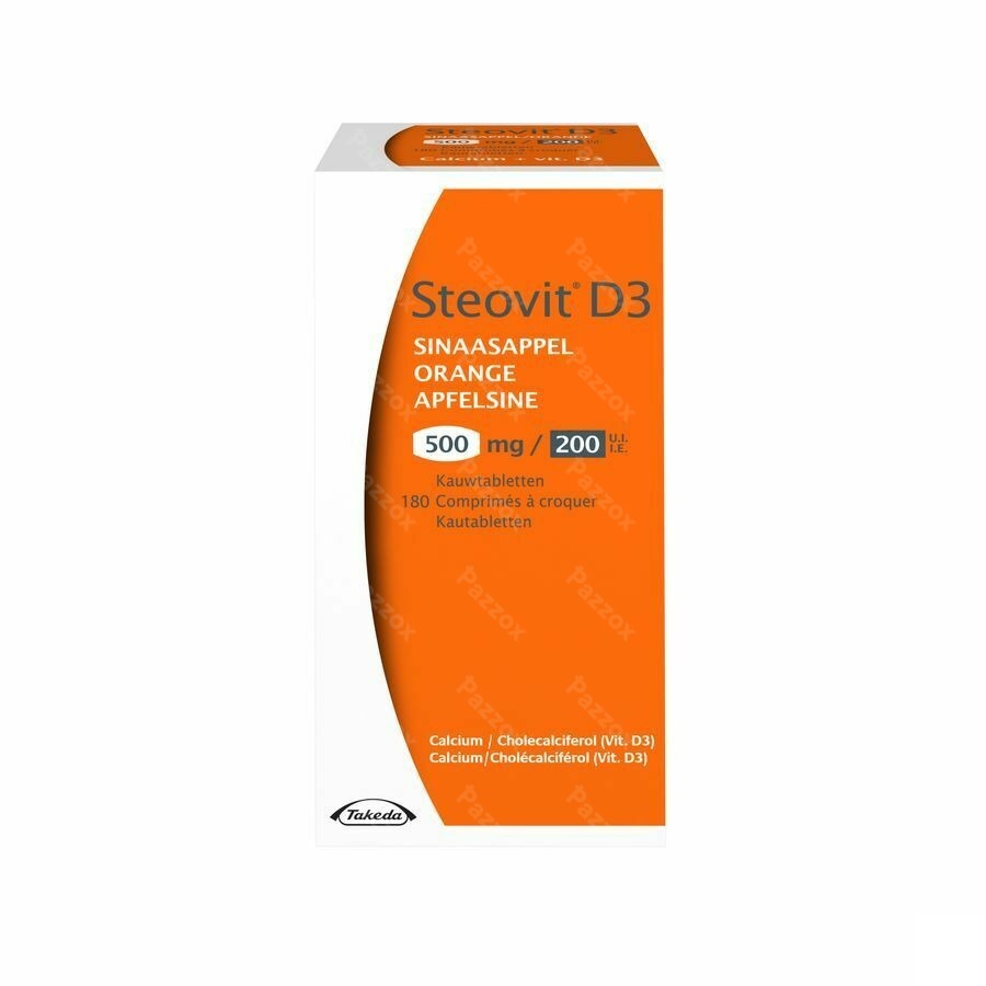 Steovit D3 Sinaas 500mg/200ie Kauwtabl 180 Flacon