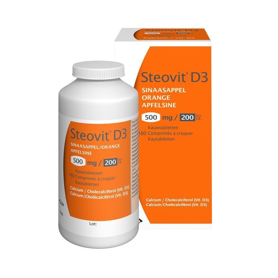 Steovit D3 Sinaas 500mg/200ie Kauwtabl 180 Flacon