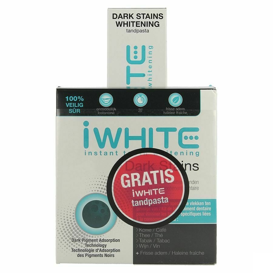 Iwhite Dark Stains 10 + Tandpasta Whitening 75ml