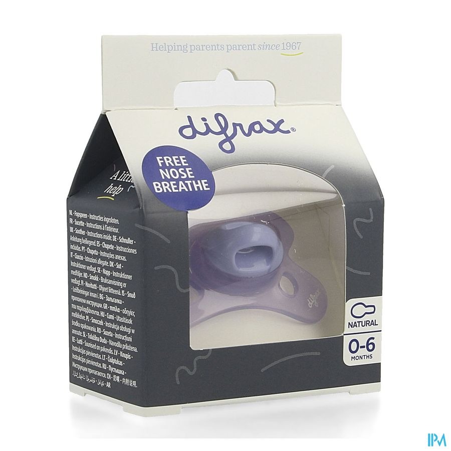 Difrax Fopspeen Natural 0-6m Special Ed. Lavendel