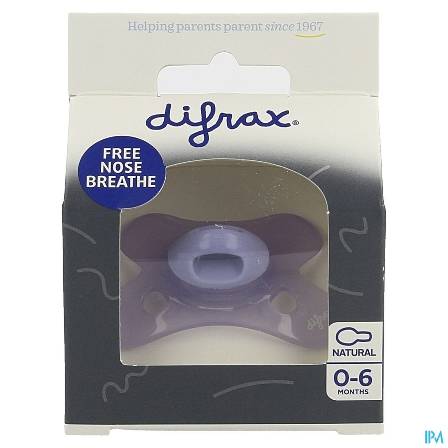 Difrax Fopspeen Natural 0-6m Special Ed. Lavendel