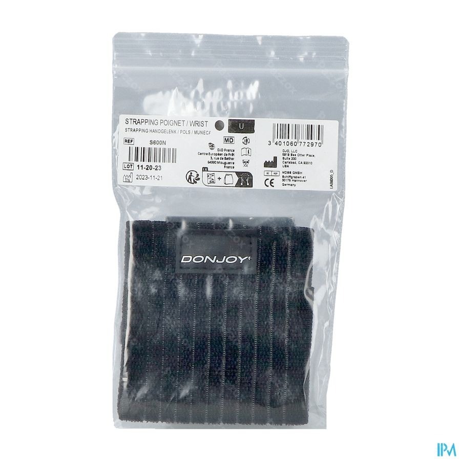 Donjoy Strapping Zwart Pols