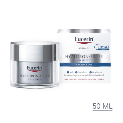 Eucerin Hyaluron-Filler 3x Effect Nachtcrème Anti Age en Rimpels50ml