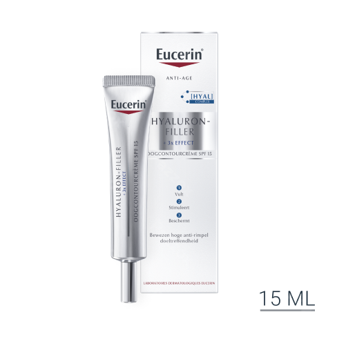 Eucerin Hyaluron-Filler 3x Effect Oogcontourcrème Anti Age en Rimpels SPF15 15ml