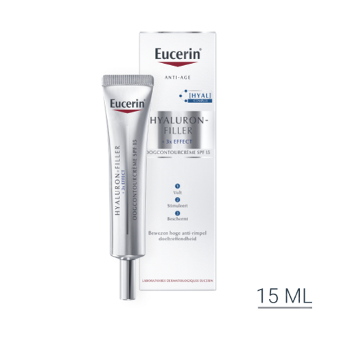 Eucerin Hyaluron-Filler 3x Effect Oogcontourcrème Anti Age en Rimpels SPF15 15ml