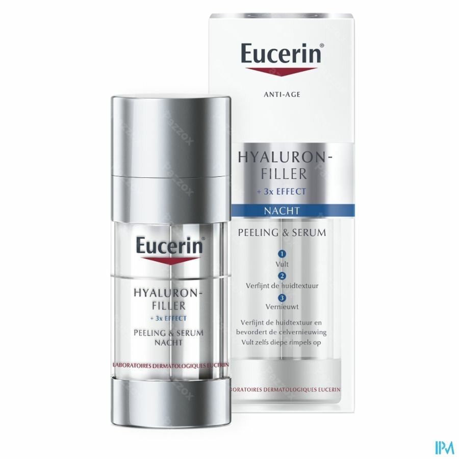 Eucerin Hyaluron-Filler 3x Effect Nacht Peeling en Serum Anti Age en Rimpels 30ml