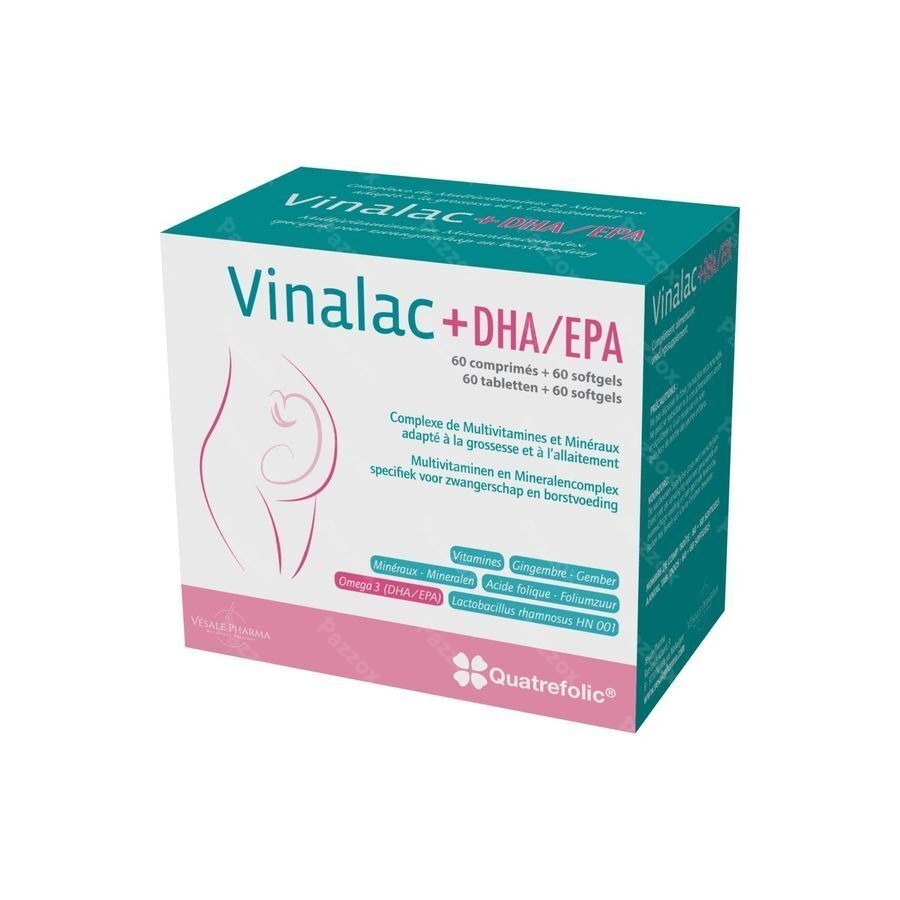Vinalac +DHA/EPA Kinderwens tot Einde Borstvoeding 60 + 60 Capsules