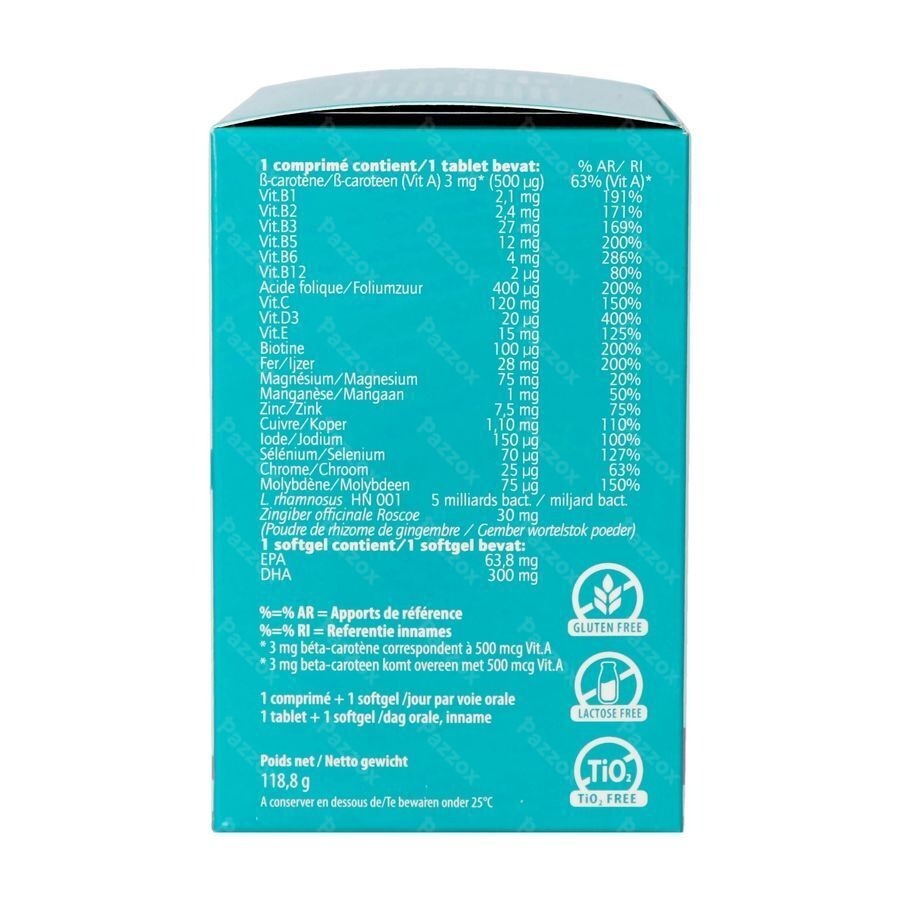 Vinalac +DHA/EPA Kinderwens tot Einde Borstvoeding 60 + 60 Capsules