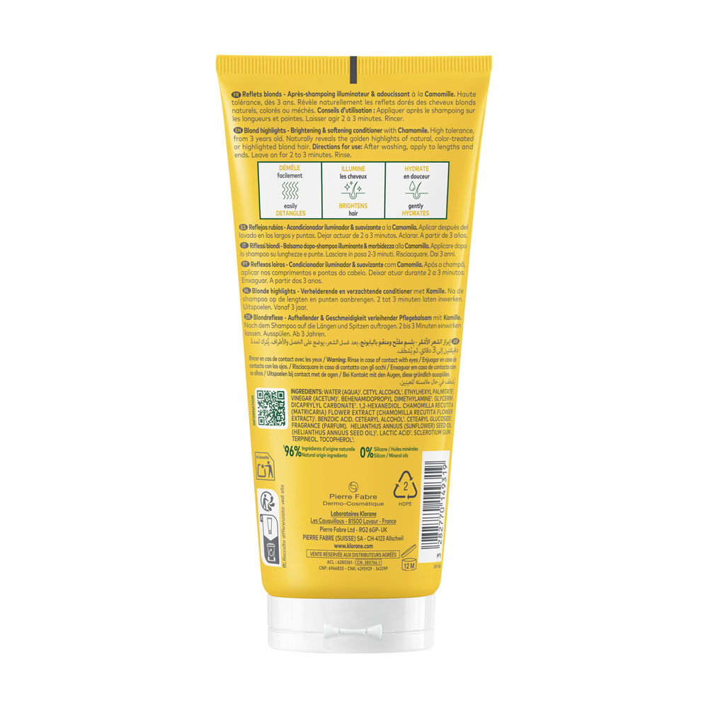 Klorane Ophelderende Balsem Blond Haar Kamille 200ml