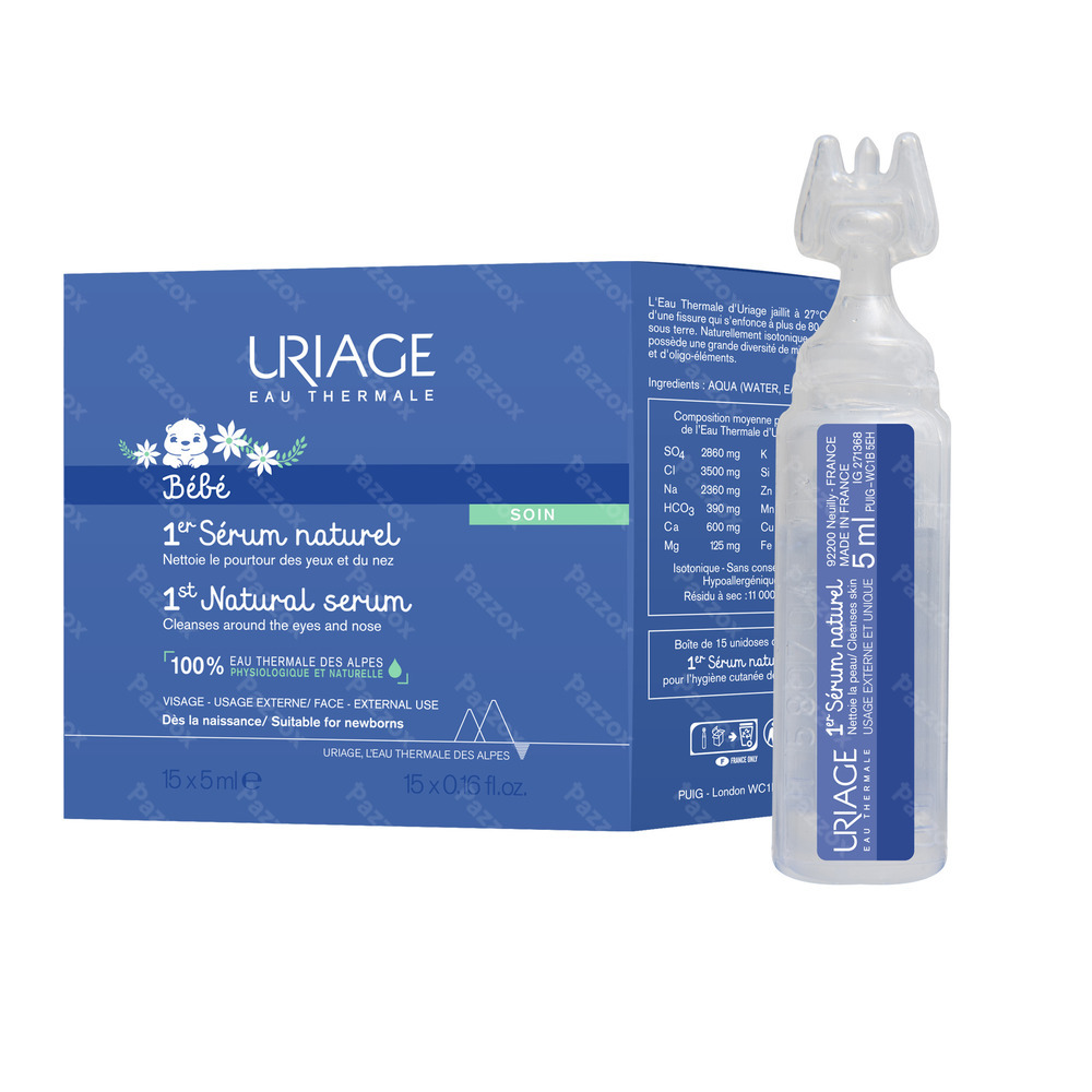 Uriage Bébé Fysiologisch Water 15x5ml