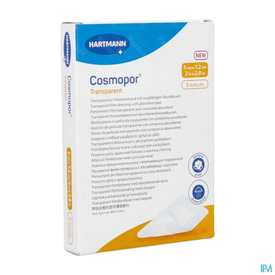 Cosmopor Transparent 5cmx7,2cm 5 9010501