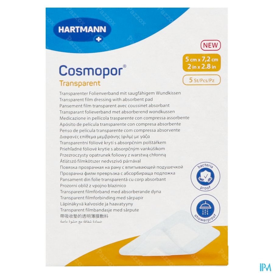 Cosmopor Transparent 5cmx7,2cm 5 9010501