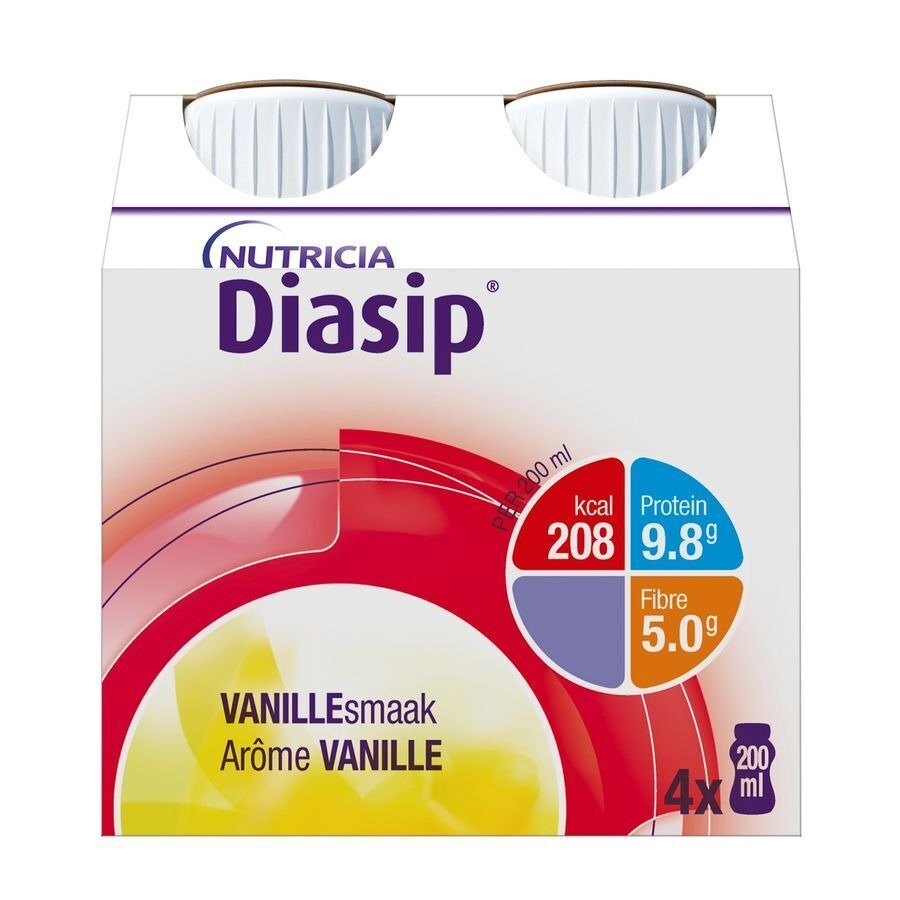 Diasip Vanille Fles 4x200ml Nf