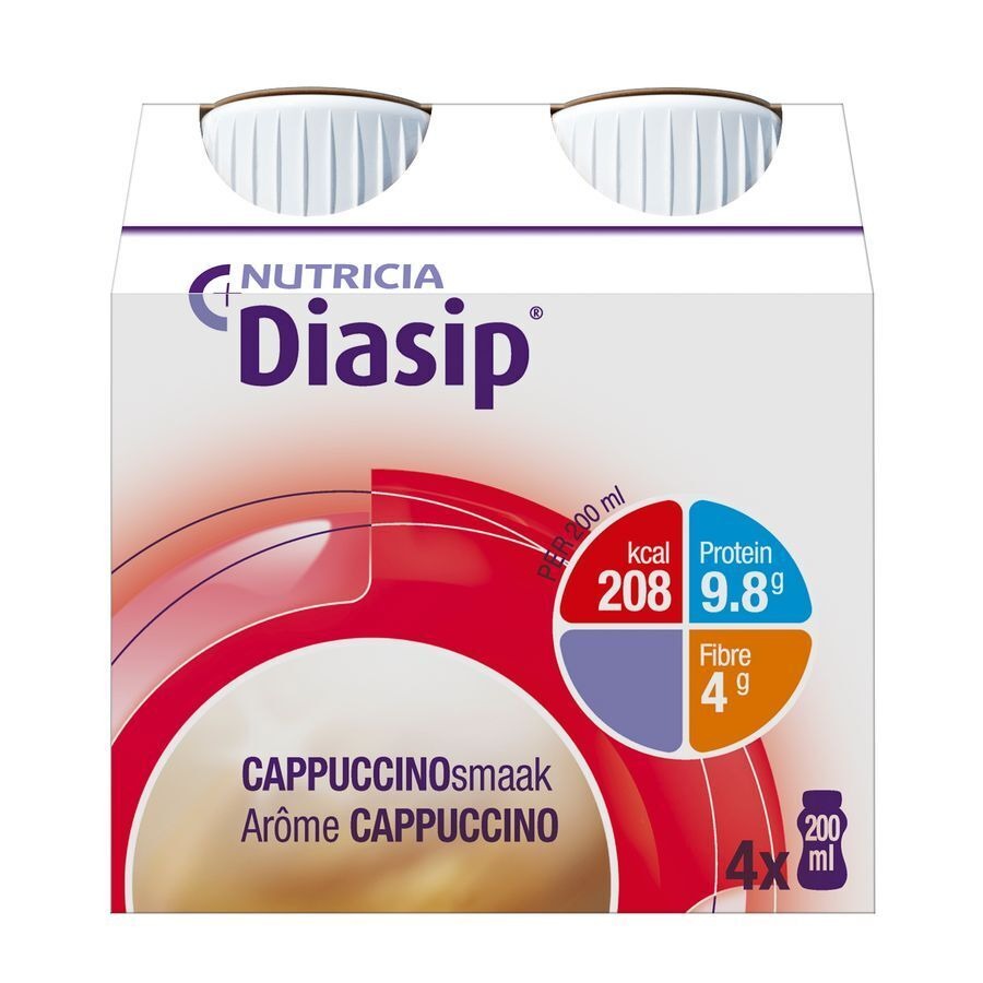 Diasip Cappuccino Fles 4x200ml Nf