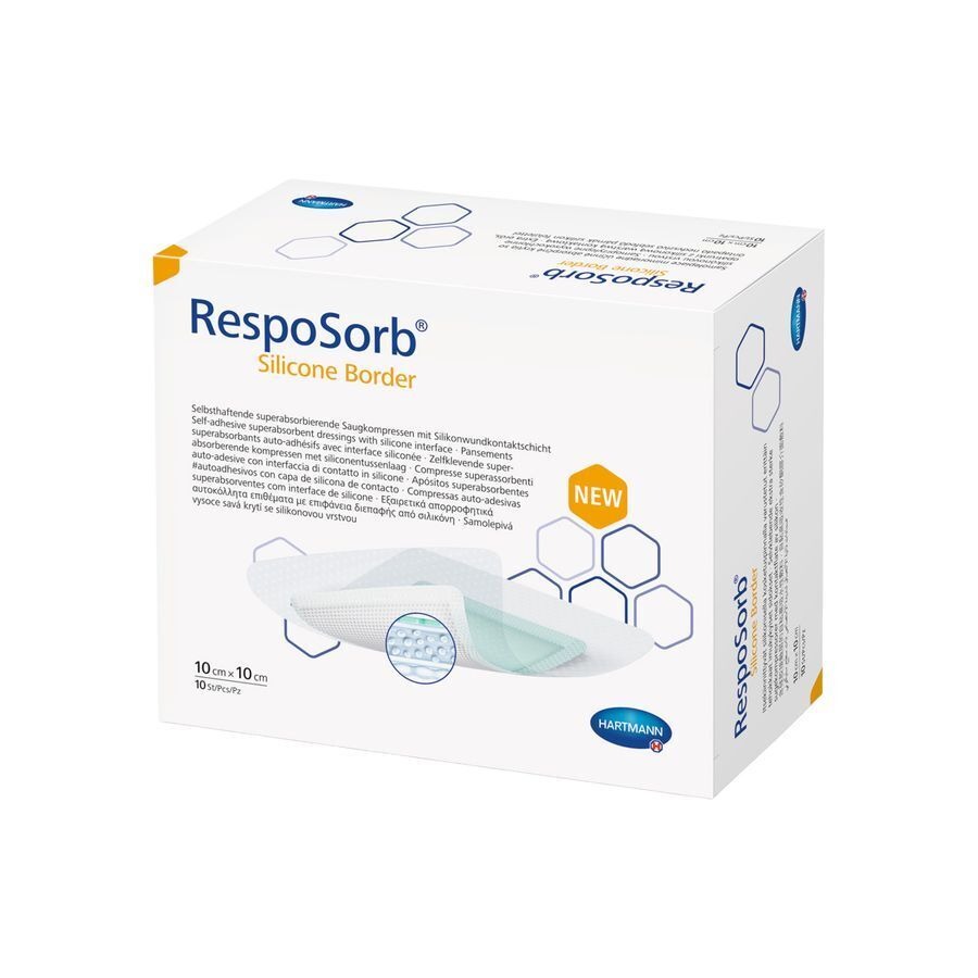 Resposorb Silicone Border 10x10cm 10 4130010