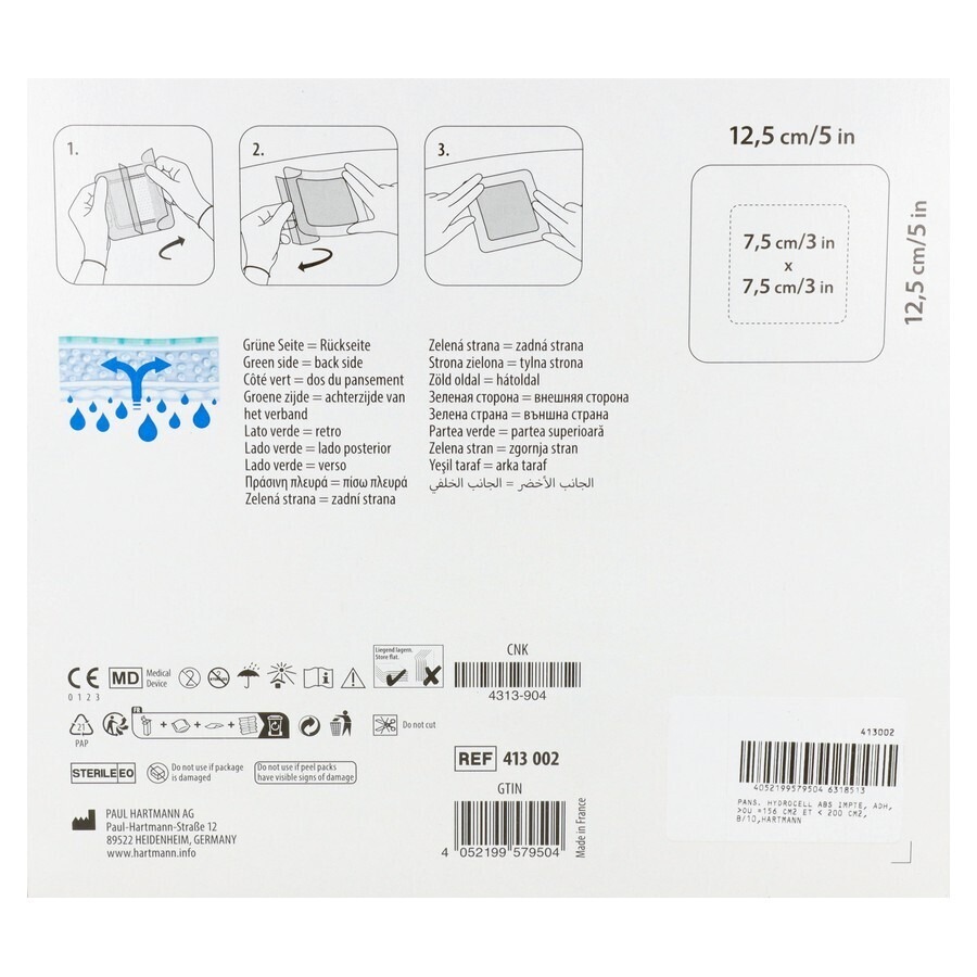 Resposorb Silicone Border 12,5x12,5cm 10 4130021