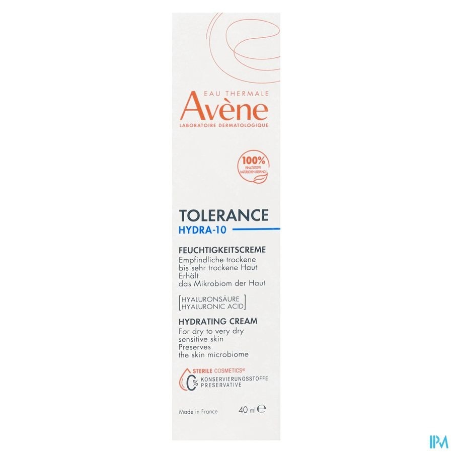 Avène Tolérance Hydra 10 Hydraterende Creme 40ml