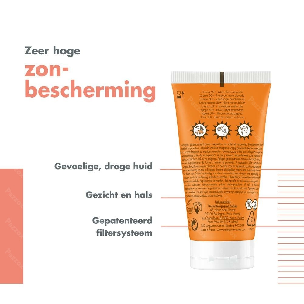 Avène Zonnecrème SPF50+ 50ml