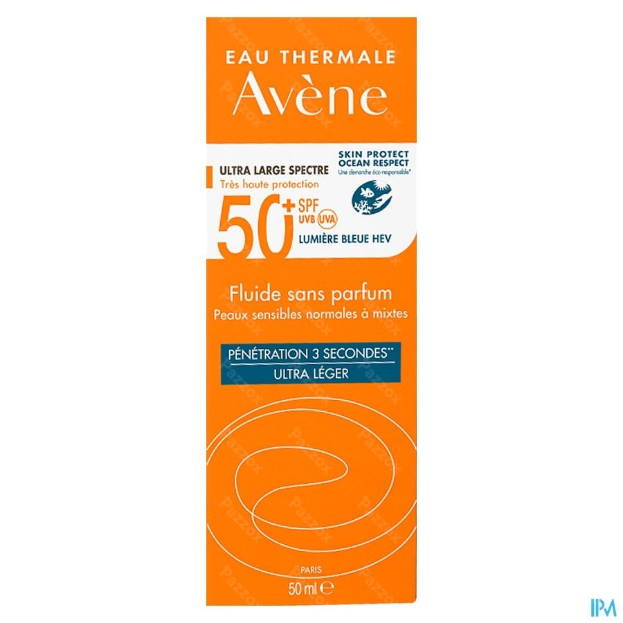 Avène Zonnefluide SPF50+ Zonder Parfum 50ml