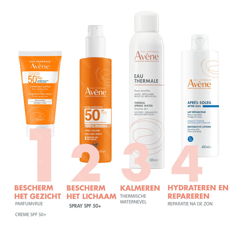 Avène Zonnecrème SPF50+ Zonder Parfum 50ml