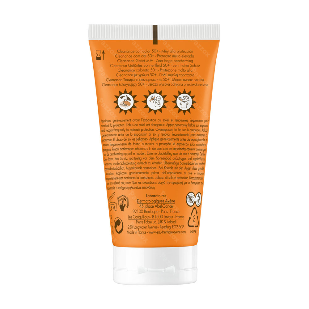 Avène Cleanance Getinte Zonnecrème SPF50+ 50ml