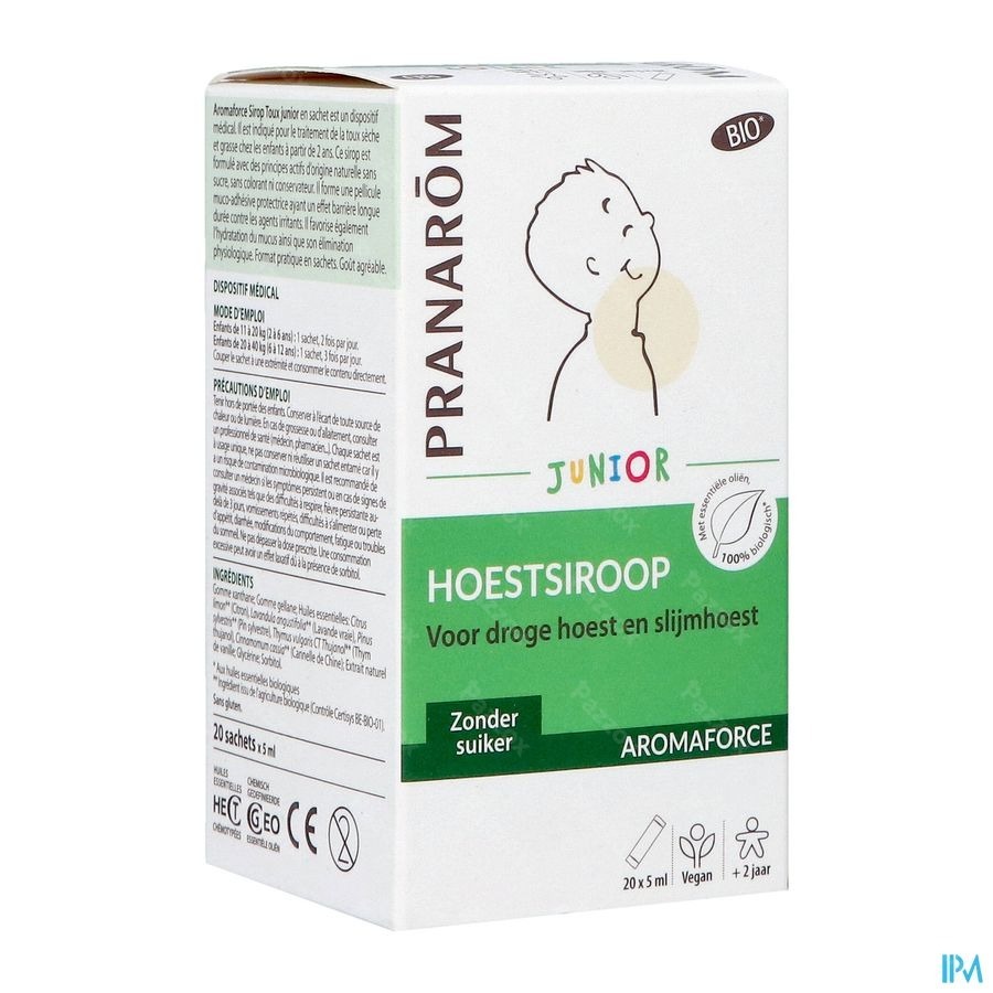 Pranarôm Aromaforce Kind Hoestsiroop Zakje 20x5ml
