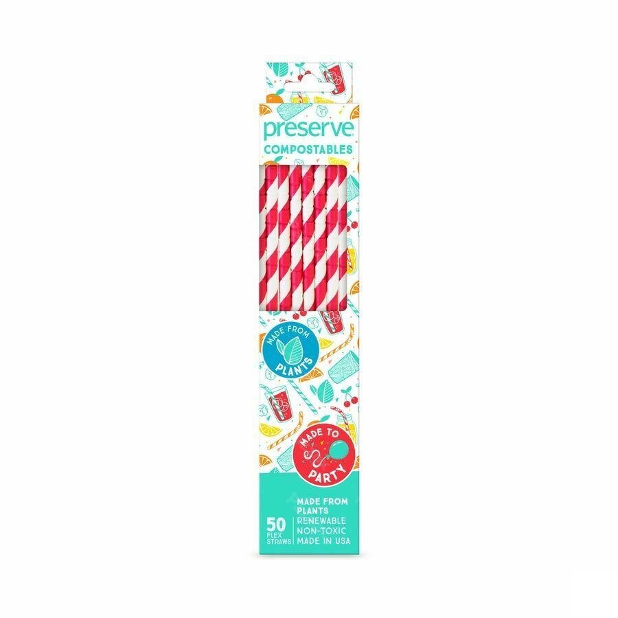 Preserve Ocean Plastic Composteerb.rietjes Rood 50