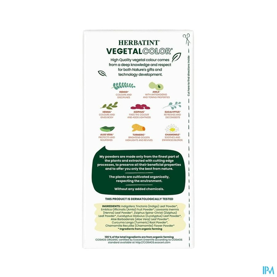 Herbatint Vegetal Color Organische Haarkleuring Moon Light Power Met Ayurvedische Planten 100g