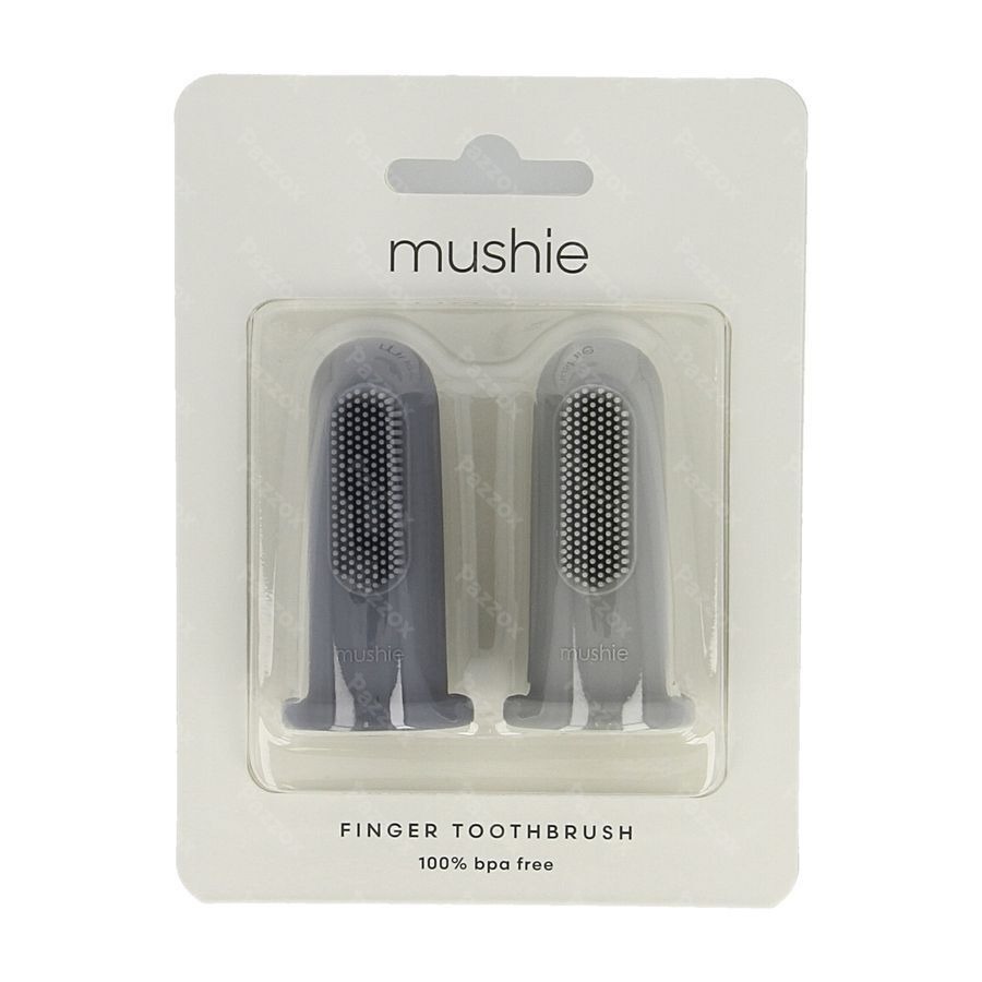 Mushie Tandenborstel Baby Duo Stone 2
