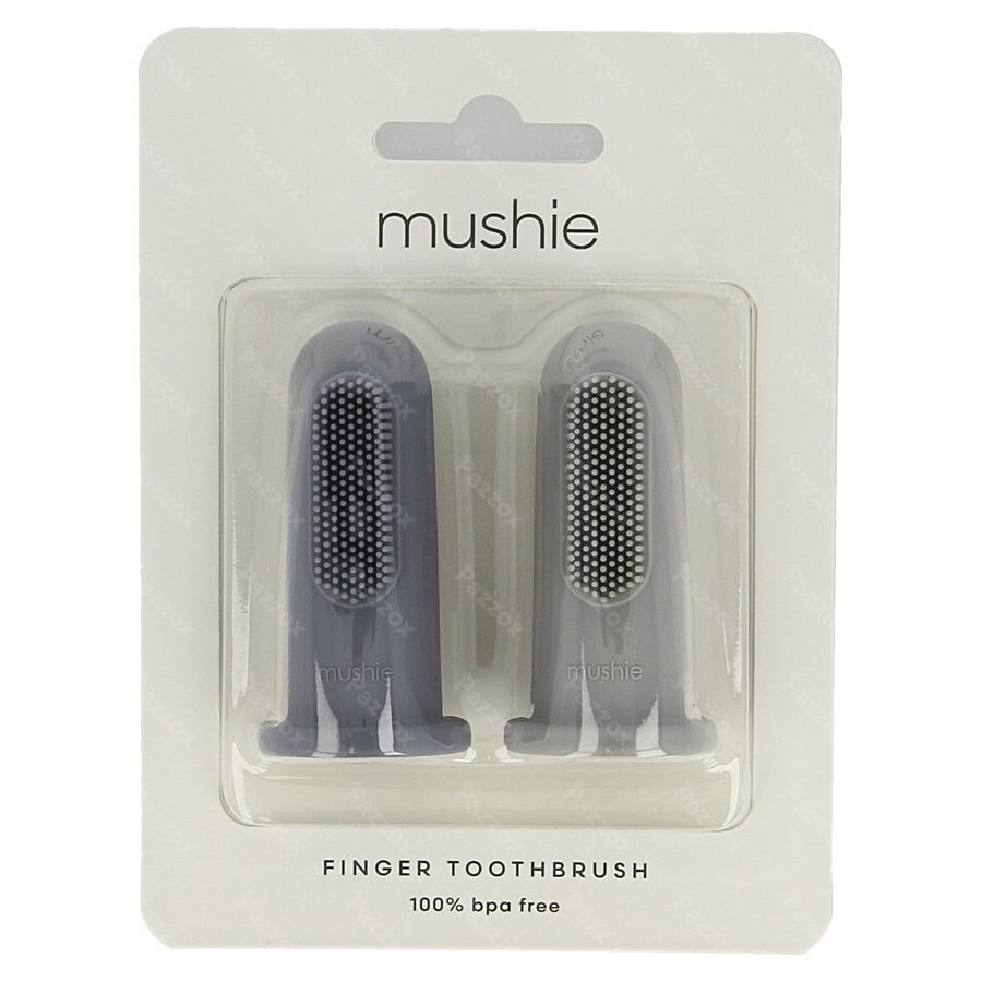 Mushie Tandenborstel Baby Duo Stone 2