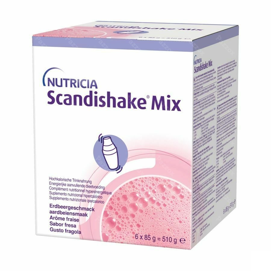 Scandishake Mix Aardbei Zakje 6x85g