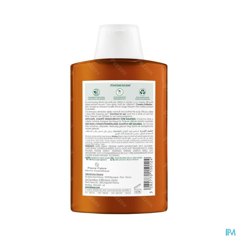 Klorane Galanga Anti Roos Shampoo 200ml
