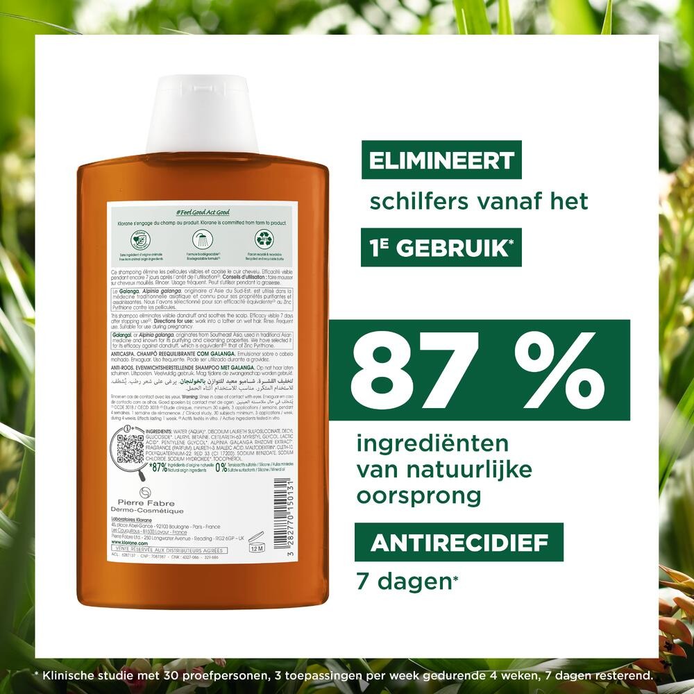 Klorane Galanga Anti Roos Shampoo 400 ml