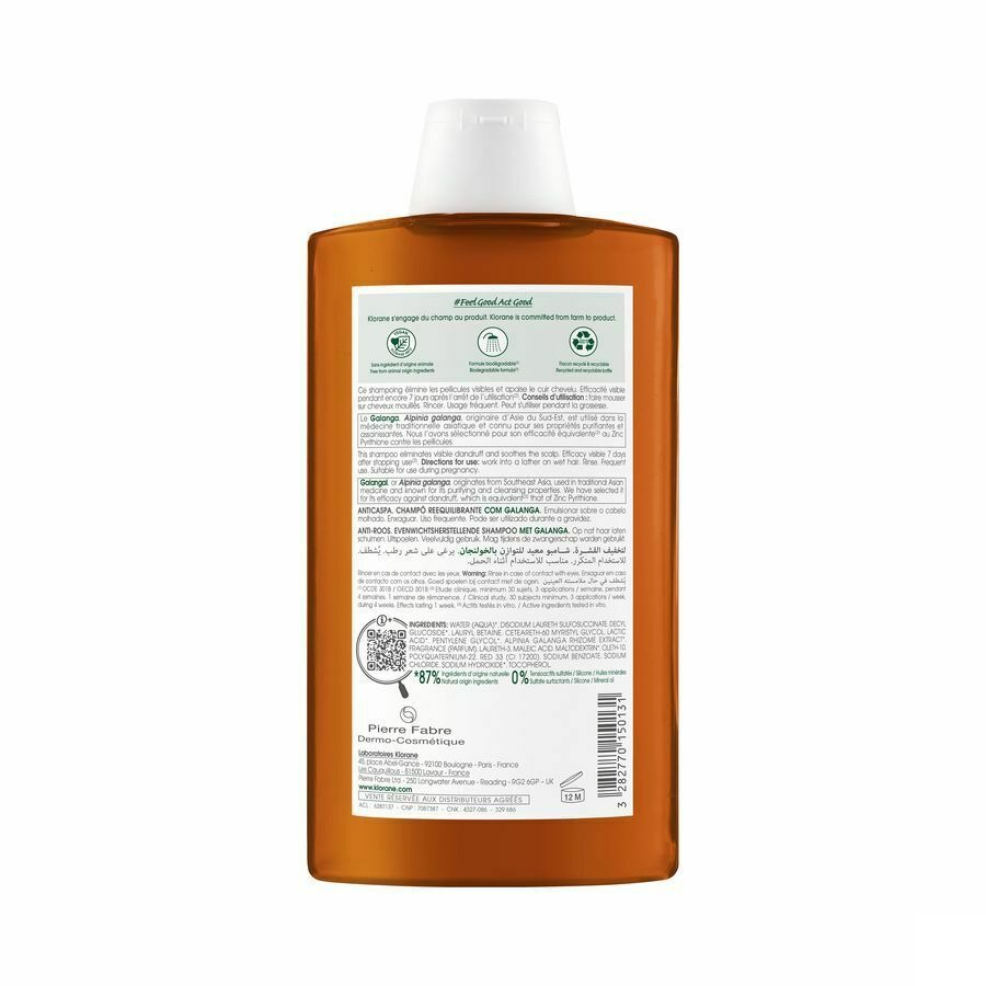 Klorane Galanga Anti Roos Shampoo 400 ml