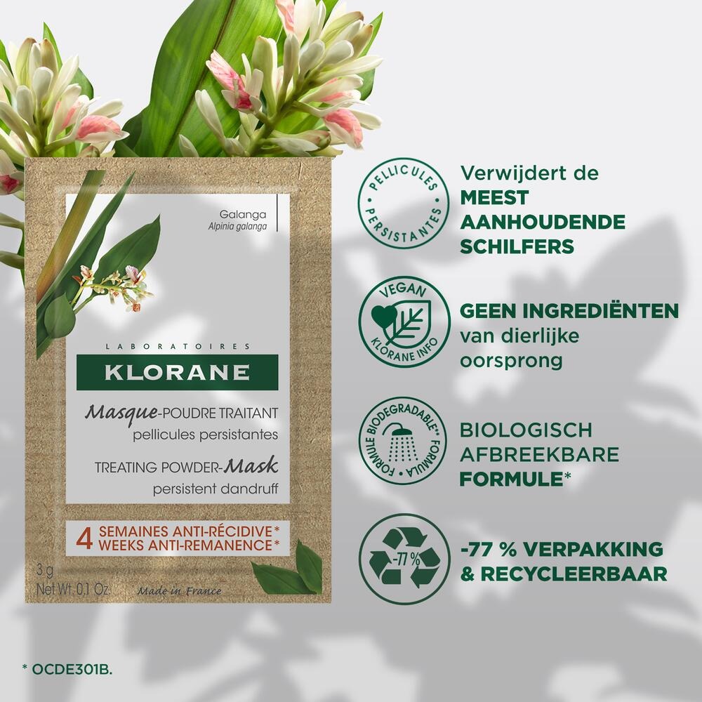 Klorane Capil. Masker Verzorging Pdr Galanga 8x3g