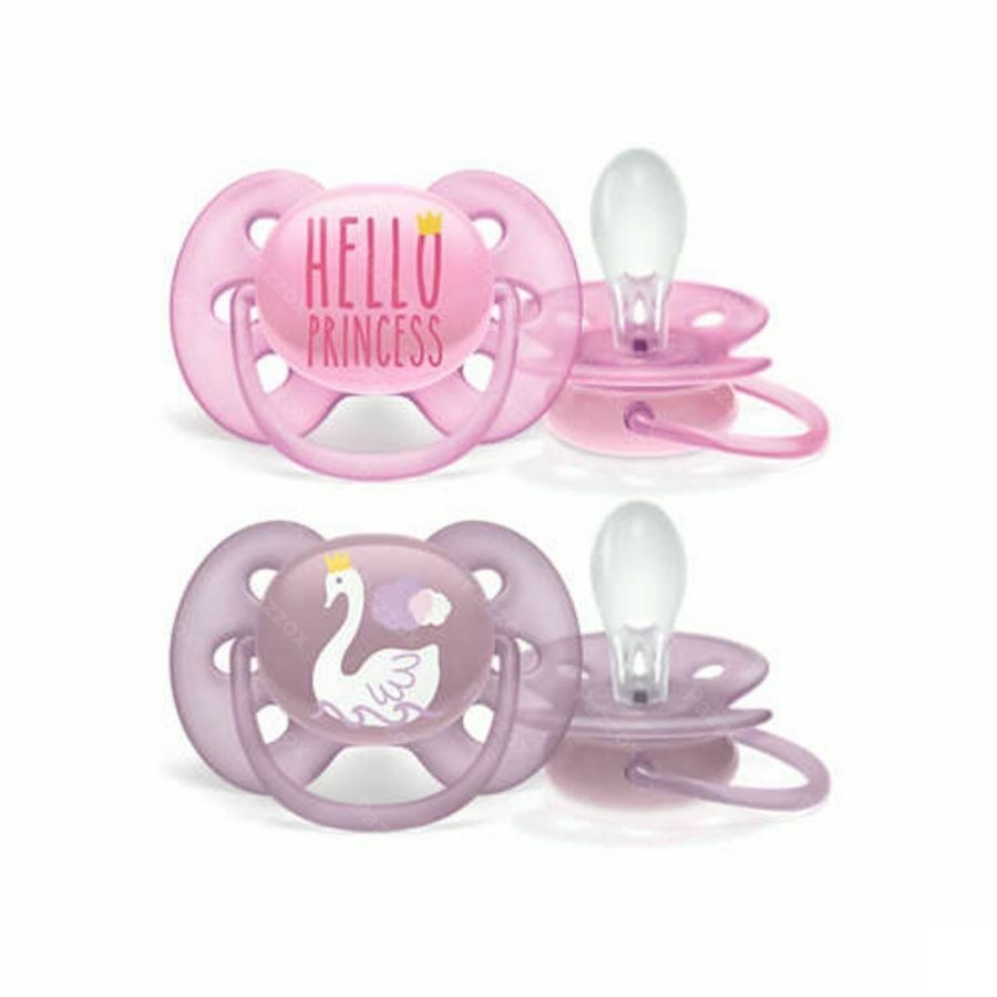 Philips Avent Ultra Soft Fopspeen Girl 6-18m Scf223/02 2 Stuks