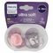 Philips Avent Ultra Soft Fopspeen Girl 6-18m Scf223/02 2 Stuks