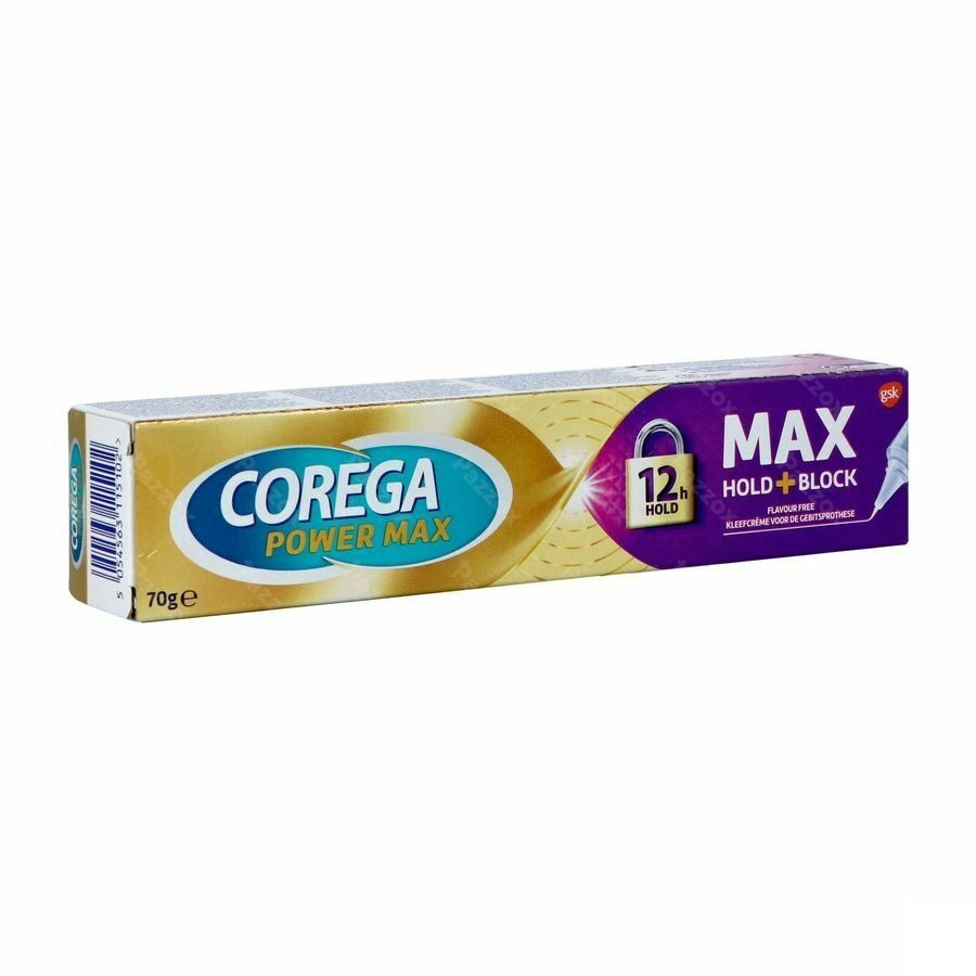 Corega Max Hold + Block Kleefcrème 70g