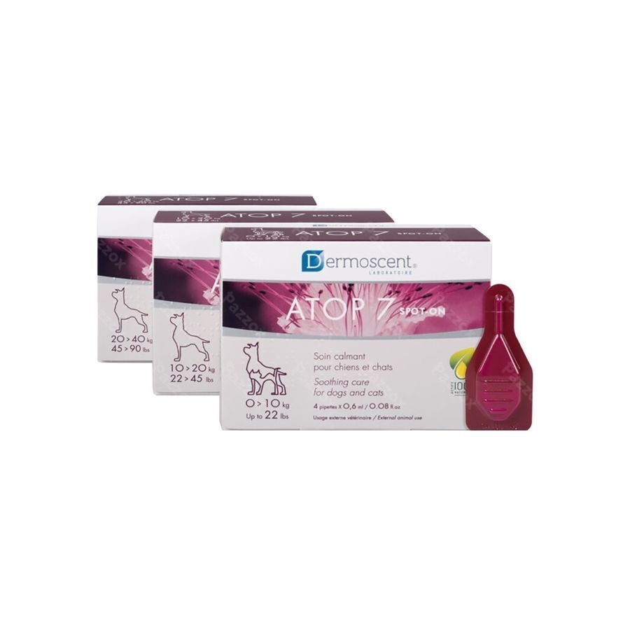 Dermoscent Atop 7 Spot On Hond Kat 1-10kg 4x0,6ml