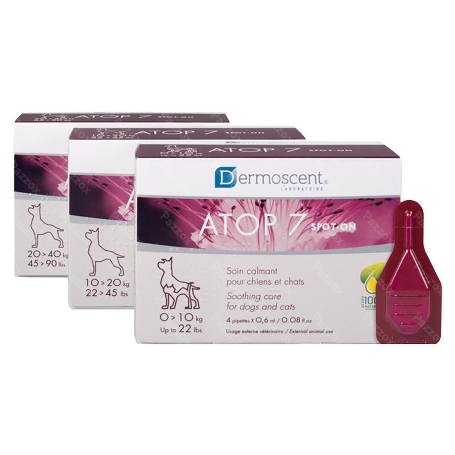 Dermoscent Atop 7 Spot On Hond Kat 1-10kg 4x0,6ml