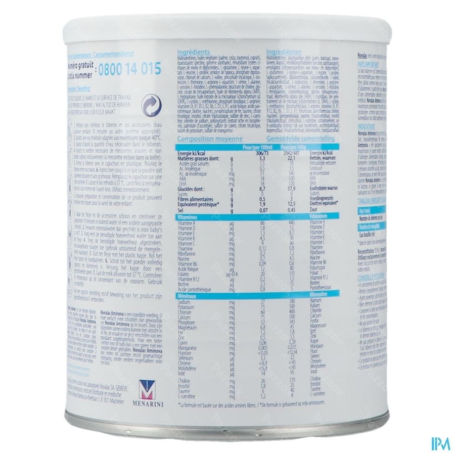Novalac Aminova 0-36m Pdr 400g
