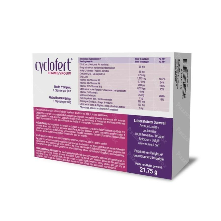 Cyclofert Vrouw 30 Capsules