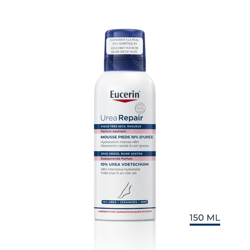 Eucerin UreaRepair 10% Urea Voetschuim Zeer Droge en Ruwe Huid 150ml