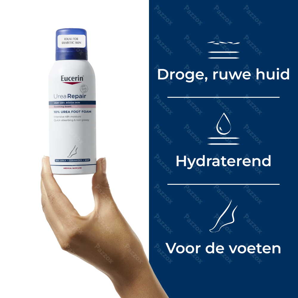 Eucerin UreaRepair 10% Urea Voetschuim Zeer Droge en Ruwe Huid 150ml
