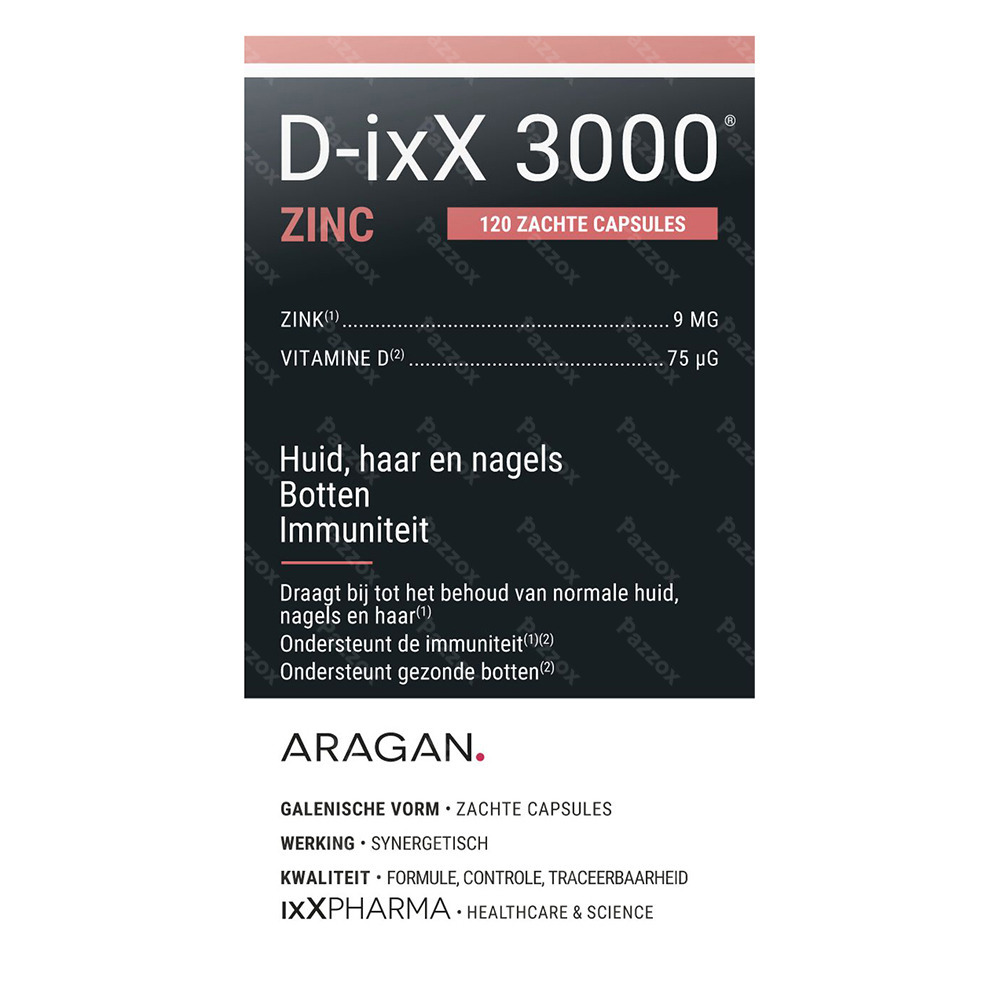 D-ixX 3000 Zinc Vitamine D 3000 IU + Zink 120 Capsules