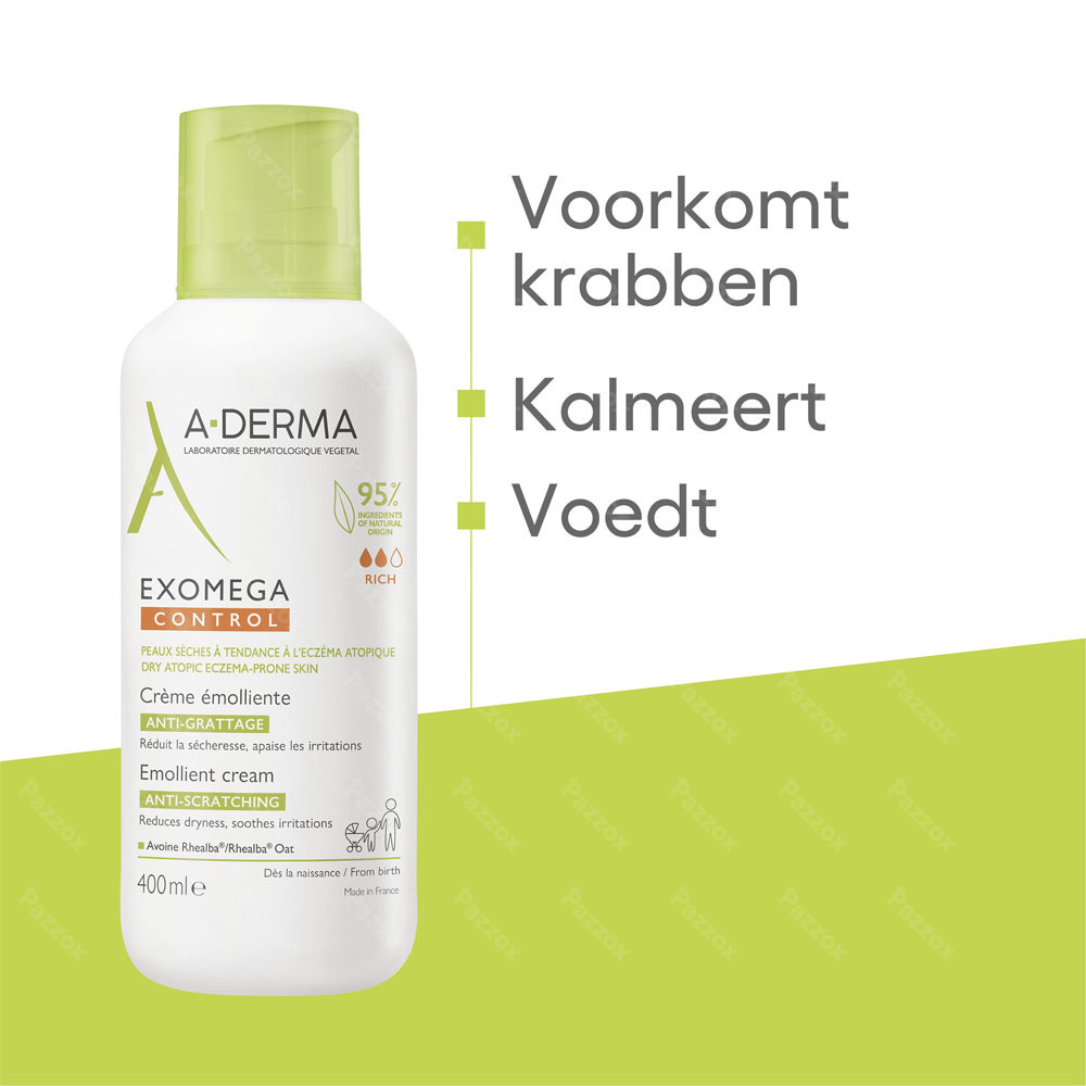 A-Derma Exomega Control Verzachtende Crème 400ml