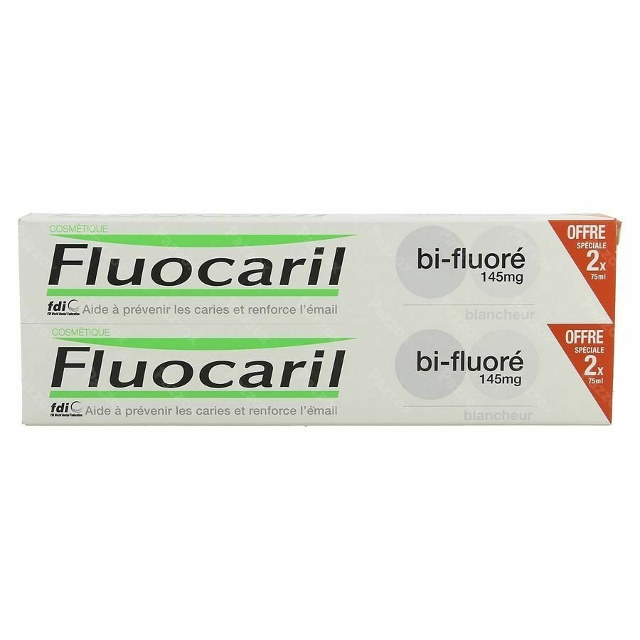 Fluocaril Tandpasta Bi-fluore 145 White 2x75ml