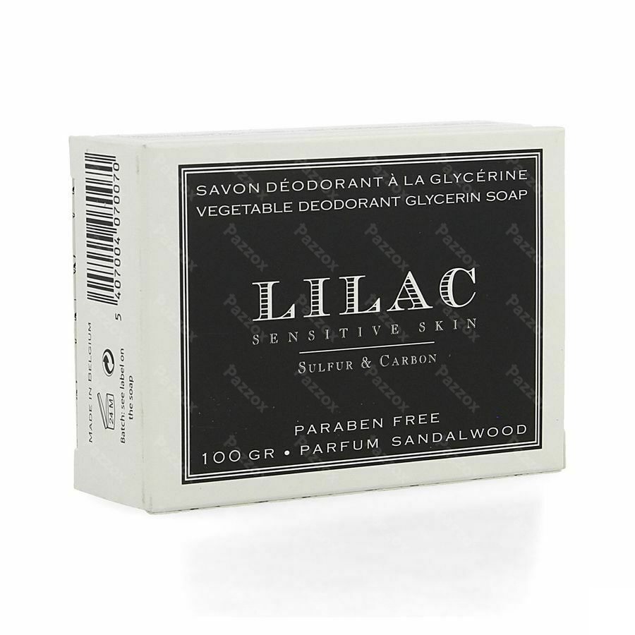 Liliac Deodorantzeep Glycerine Zwavel & Actieve Kool 100g