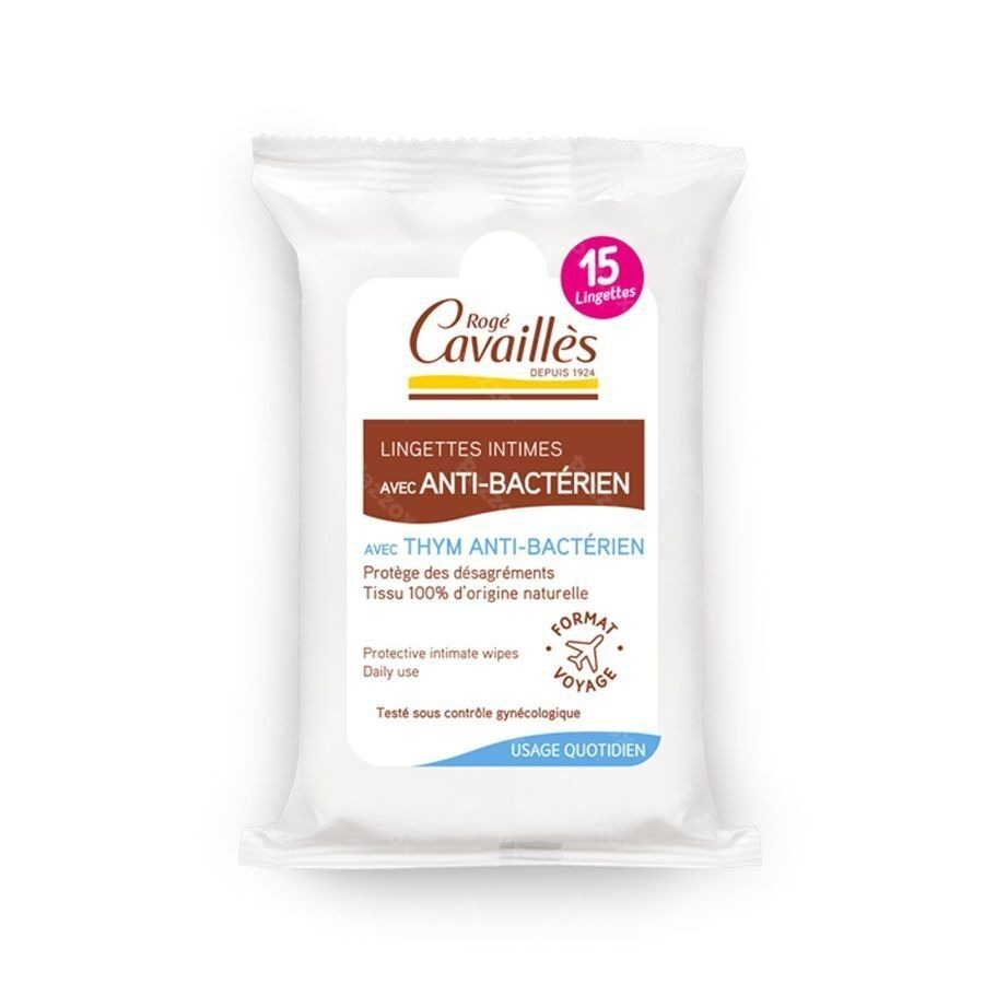 Roge Cavailles Doekjes Intimate Hygiene A/bact. 15