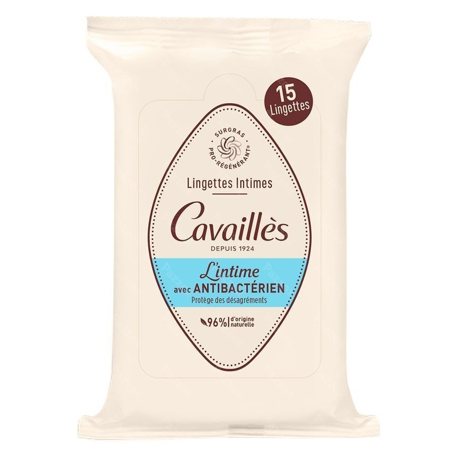 Roge Cavailles Doekjes Intimate Hygiene A/bact. 15